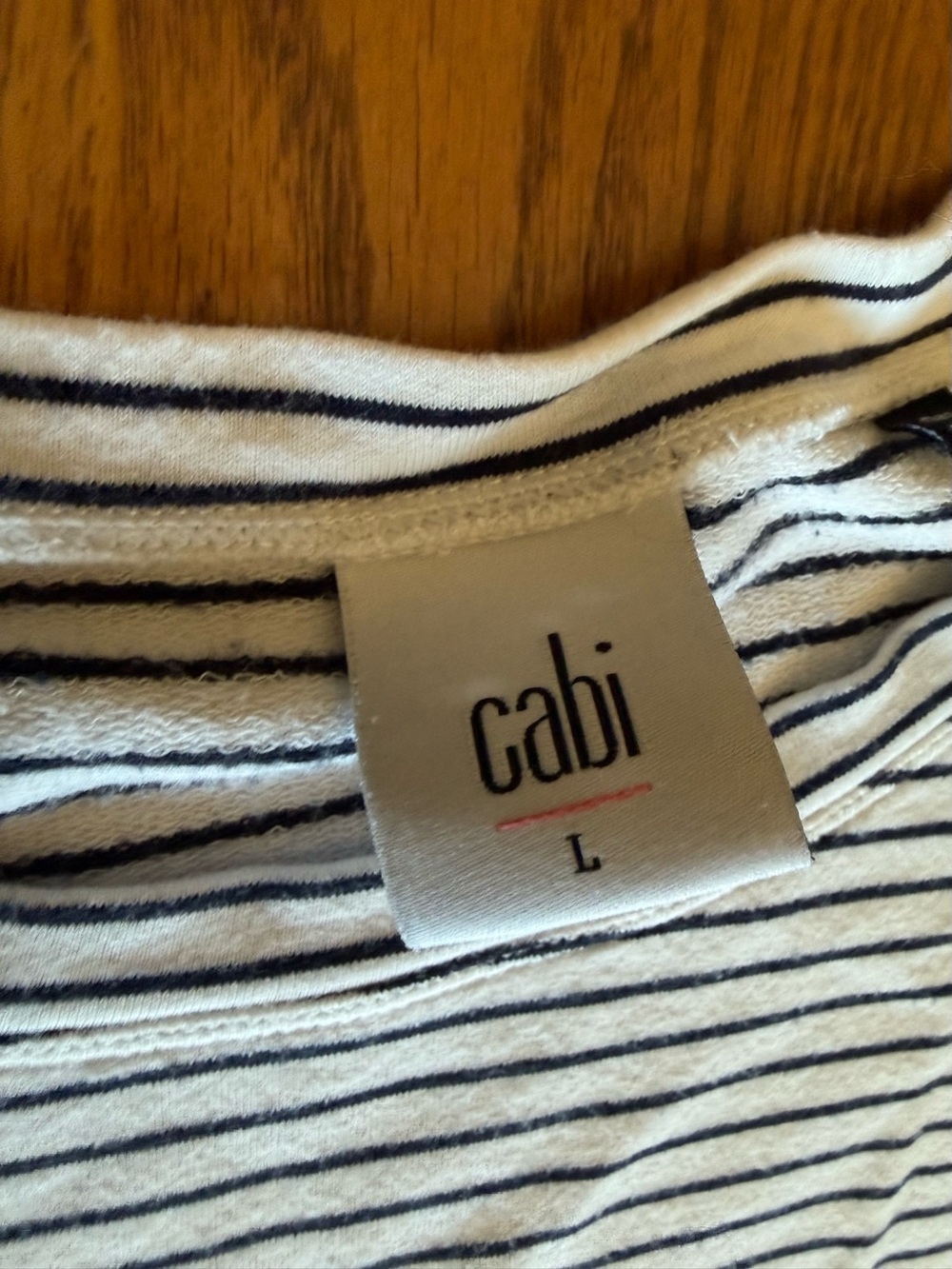 CAbi Black & White Striped Short Sleeve Tee - Picture 2 of 3